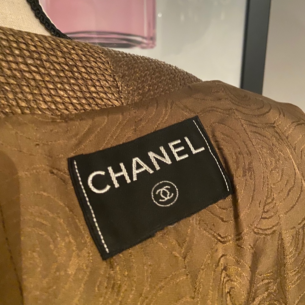 Authentic Chanel Jacket 2000 Collection Bronze M - image 6